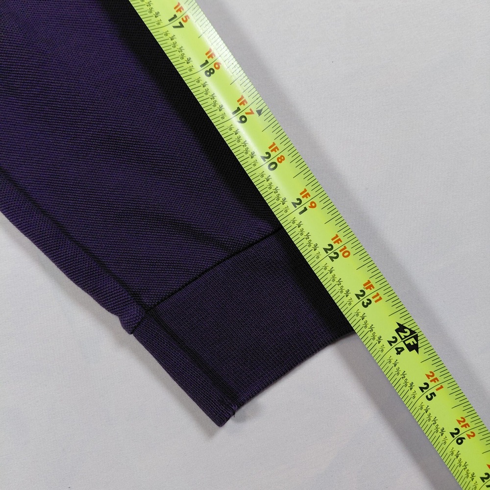 PS Paul Smith Mens Long Sleeve Zebra Logo Polo Shirt Purple Size Medium - Picture 12 of 13